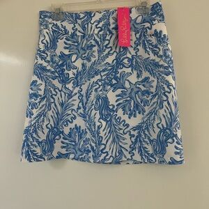 Lilly Pulitzer Blue and White Women's Jonas skort